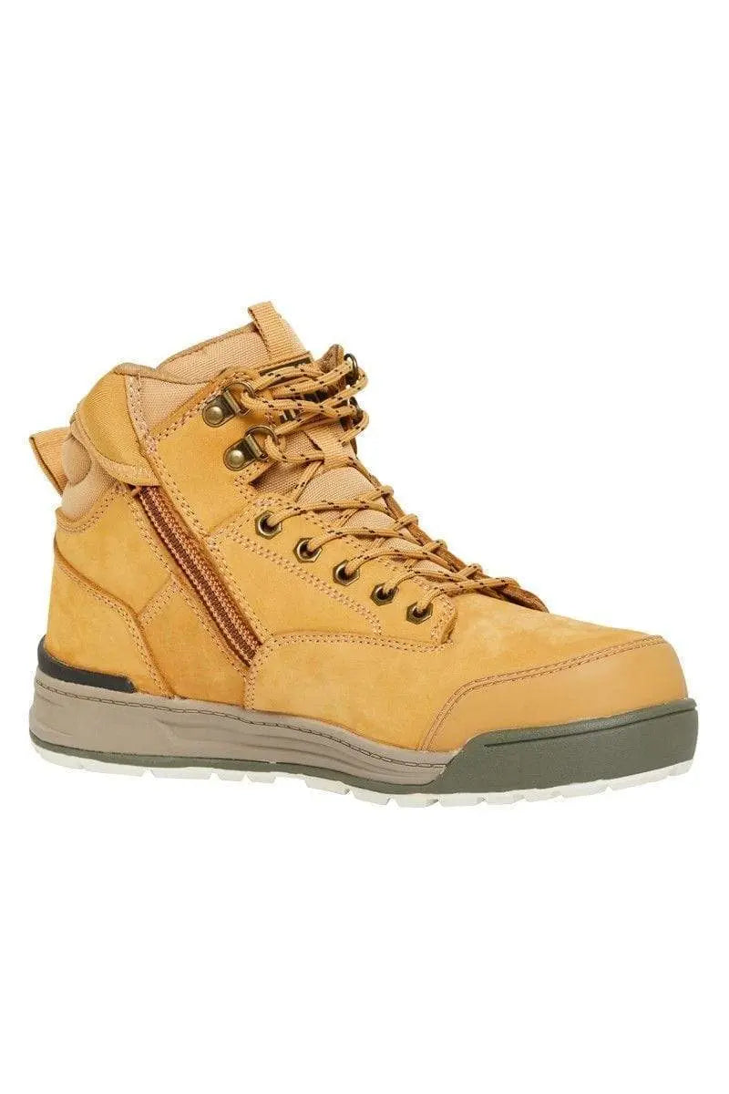 Hard Yakka 3056 Wheat Lace Zip Work Boot Y60200 Metro Workwear.